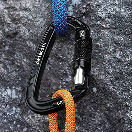 2x Rocking Rappelling Locking Hook Rock Climbing Carabiner Yoga Rope