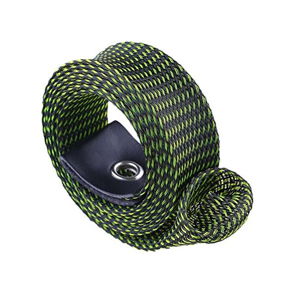 Isafish-Braided-Fishing-Rod-Covers-Sock-Spinning-Casting-Rod-Bundle-Sleeve-Expandable-56ft-Fishing-Gloves-Protector-BlackGreen
