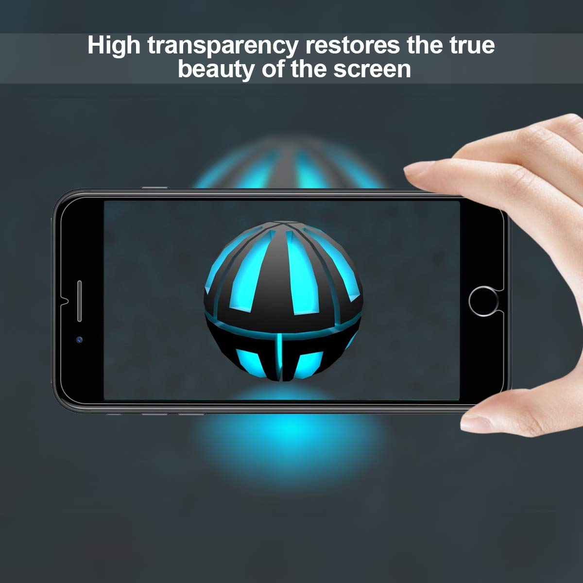 NONZERS [2 Pièces] Verre Trempé pour iPhone 7 Plus, iPhone 8 Plus [2 Pièces] 3D Bords Arrondis Film Protecteur d\'Écran en Verre Trempé 9H Dureté et 3D Touch Compatible sans Bulles