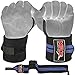MRX Weight Lifting Gym Training Wrist Wraps for Wrist Support Bodybuilding Workout Wrap Men/Women (Black/Blue)