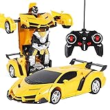 YYHULI Voiture de Jouet Robot déformée, Robot télécommandé à l'échelle 1/18 Tran