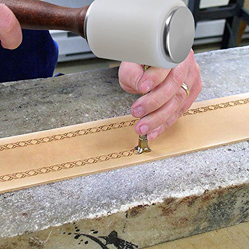 ManYee Wooden Handle Nylon Mallet Carving Hammer Professional Leather Working Maul Sew Leather Cowhide Tool Kit for DIY,Stamping,Leatherwork,Shoemaking,10.65oz 302g - Thumbnail 3