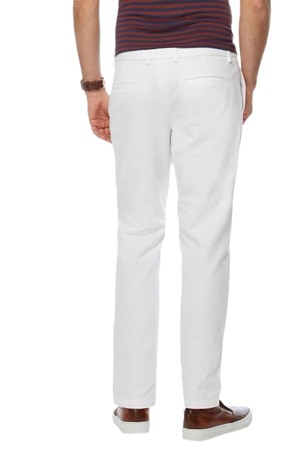 halogen copperstone fashionable lycra white skinny fit chinos for men's