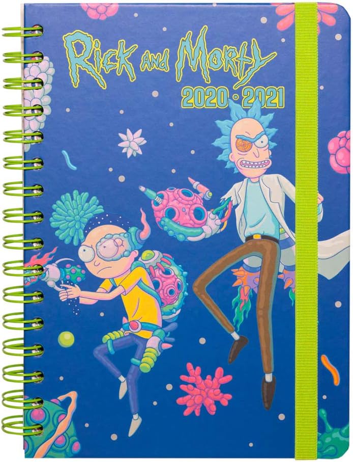 Erik - Rick and Morty Academic Diary 2020-2021 A5 Week to View, Mid Year Diary - 12 Months, blue