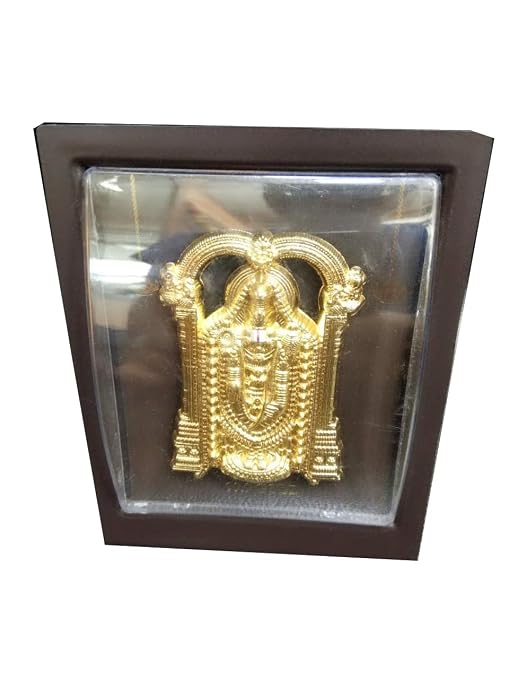 Rao Fuel Silver Coating Thirupathi Perumal Brown Frame Stand For