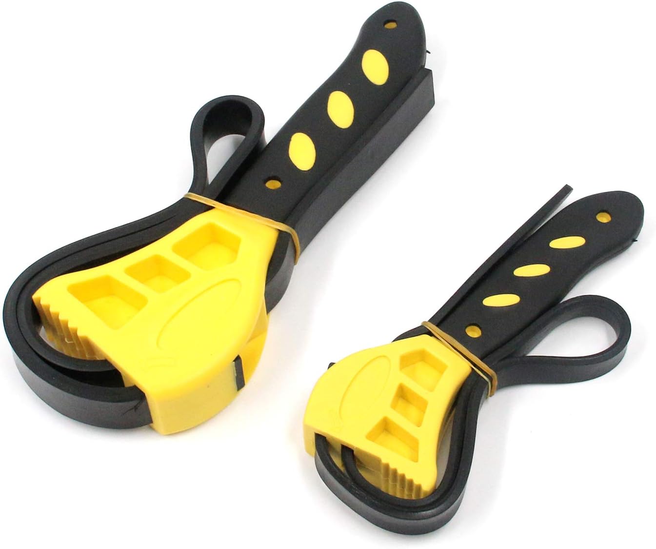 Geesatis 2pcs Rubber Strap Wrench, Adjustable Strap Wrench, Oil Wrench, Grip Wrench, Filter