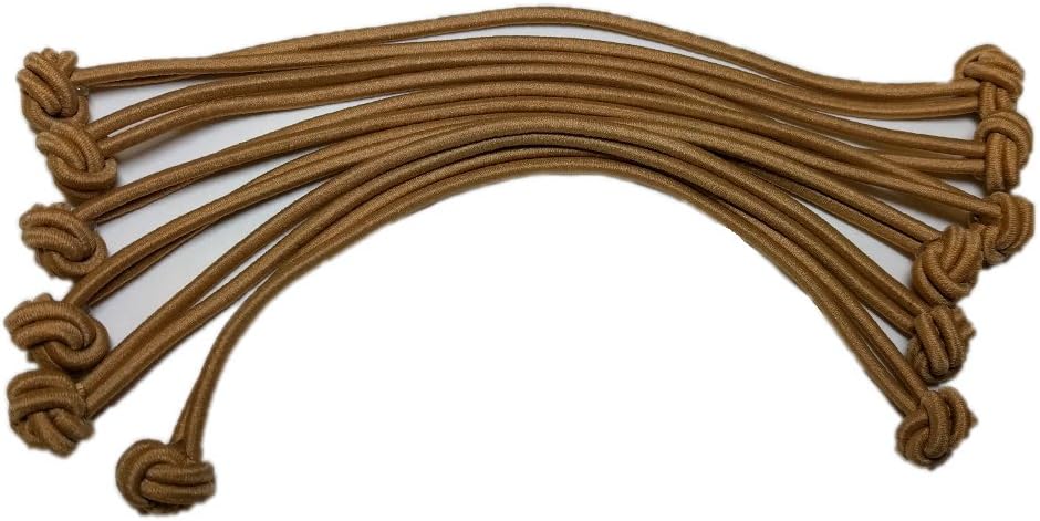 Knotted Hair Tie Set of 6 // great for natural hair, dreadlocks and thick hair (Beige)