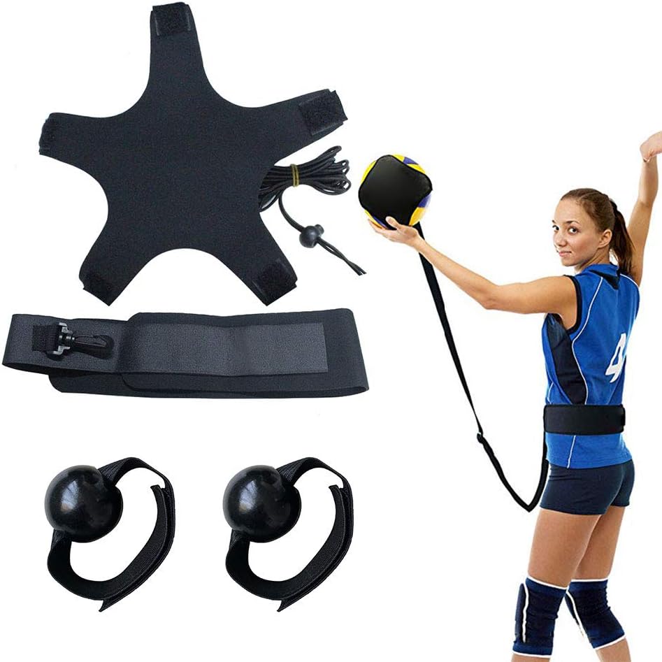 Volleyball Training Equipment, Elastic Volleyball Resistance Belt with 2 Volleyball Training Aid, Adjustable Waist Belt & Cord Length for Practicing Serving, Arm Swing Passing, Agility Training : Sports & Outdoors