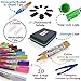 CHENSIVE Nambri 12 Liquid Chalk Markers Set - Erasable Brightsticks - Gold & Silver Metallic Liquid Pens - 16 Chalkboard Labels - 2 Spare Reversible Tips with Tweezers Eraser & Case