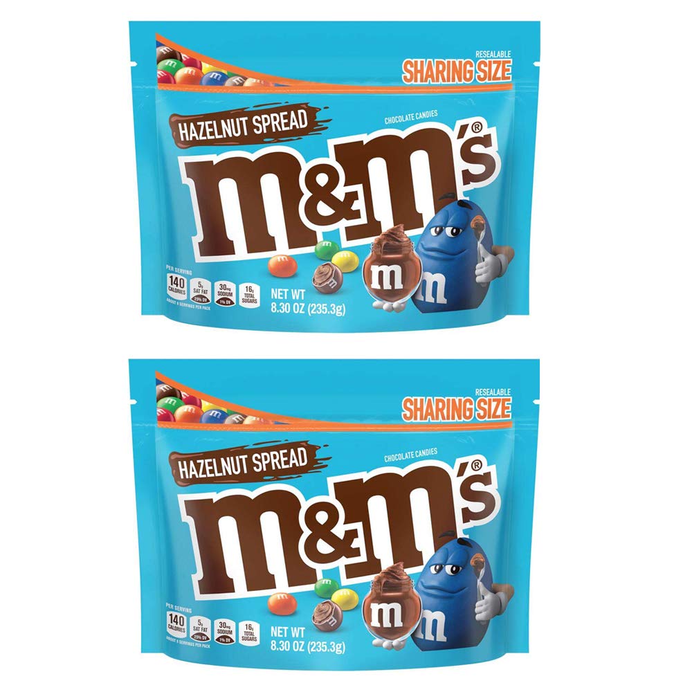 M&M's Collectibles NEW 2019 TWO BAGS HAZELNUT SPREAD M&M'S CHOCOLATE