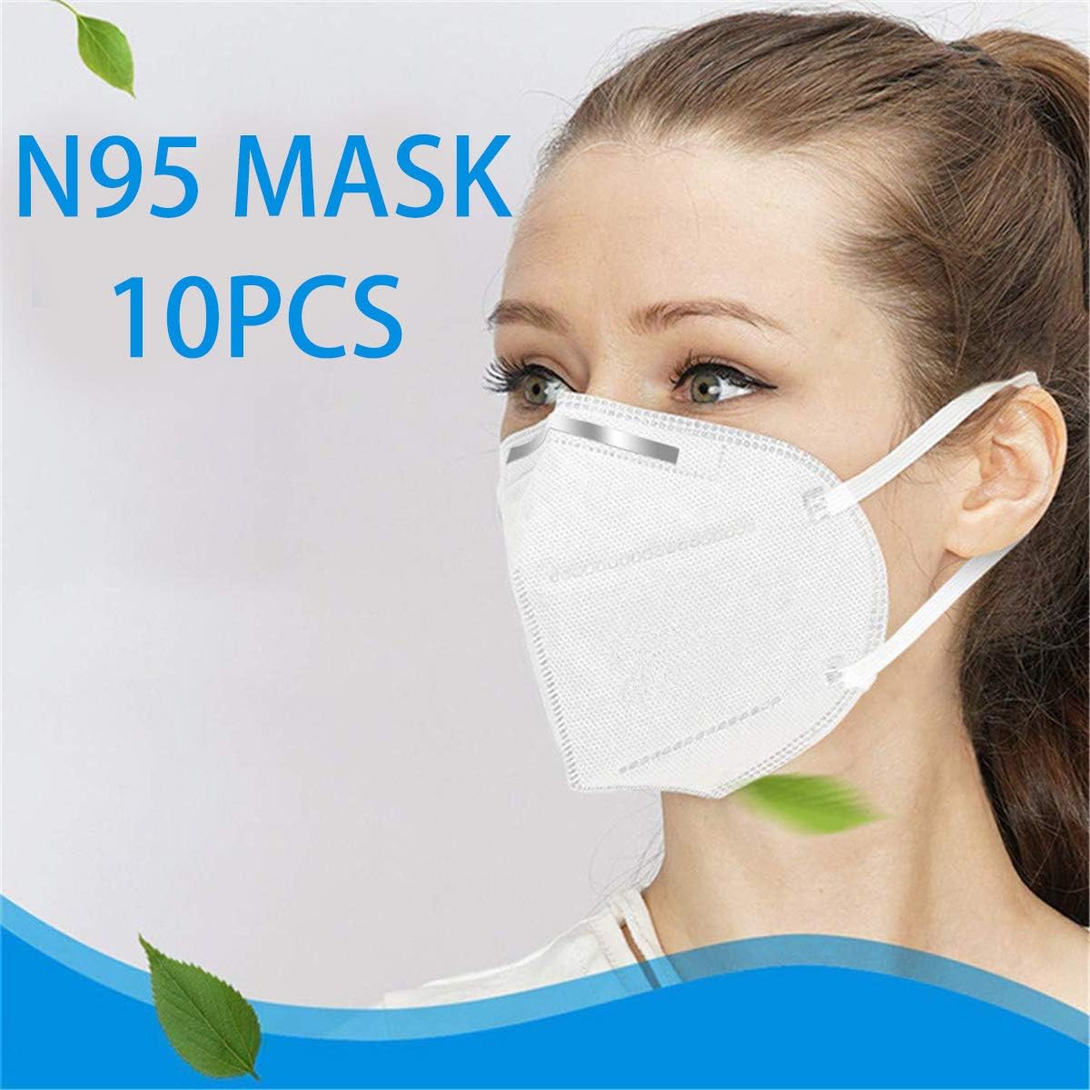 10PCS N95 Safety Face Masks Respirator for Virus Protection and Personal Health for Men and Women Anti-Dust, Virus, Personal Protective Equipment
