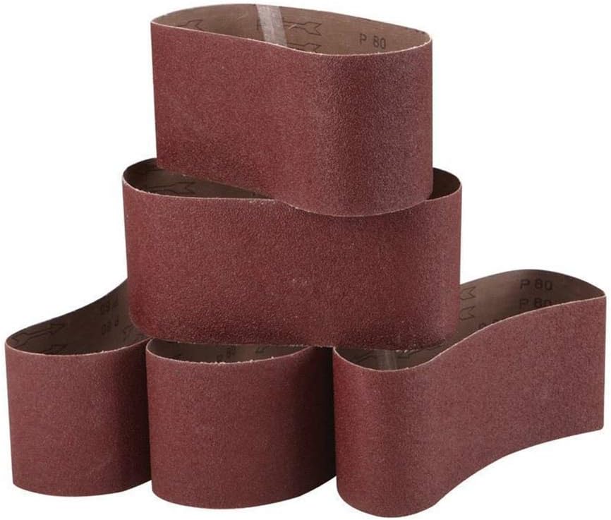 3 Inch X 18 Inch Sanding Belts, 320/400/600/800/1000 Grits Mix Fine Grit, Belt Sander Tool for Woodworking, Metal Polishing, Aluminum Oxide Sanding Belts (5 Pack)