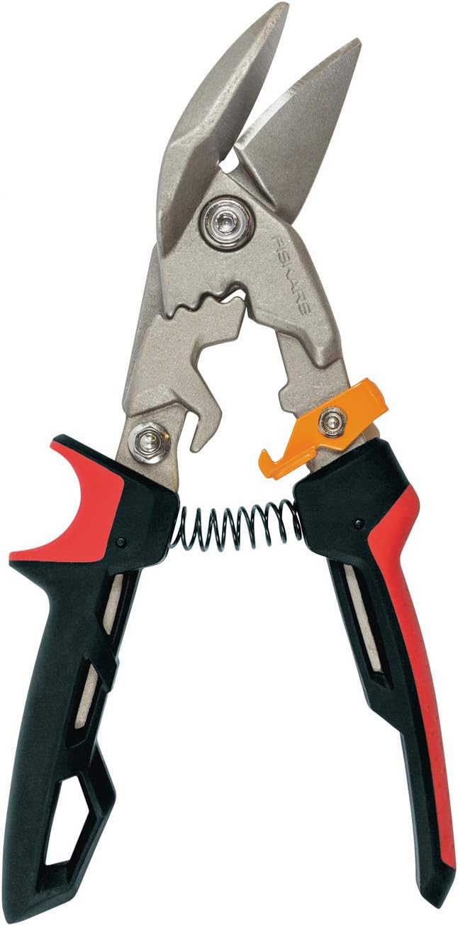 Fiskars PowerGear Aviation Snip Offset Left Cut, 40% More Power, Length 25.2cm, Heat-Treated Steel Blade/Plastic Handle - Image 5