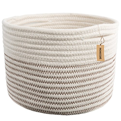 Indressme small storage basket - cute cotton rope basket - closet…