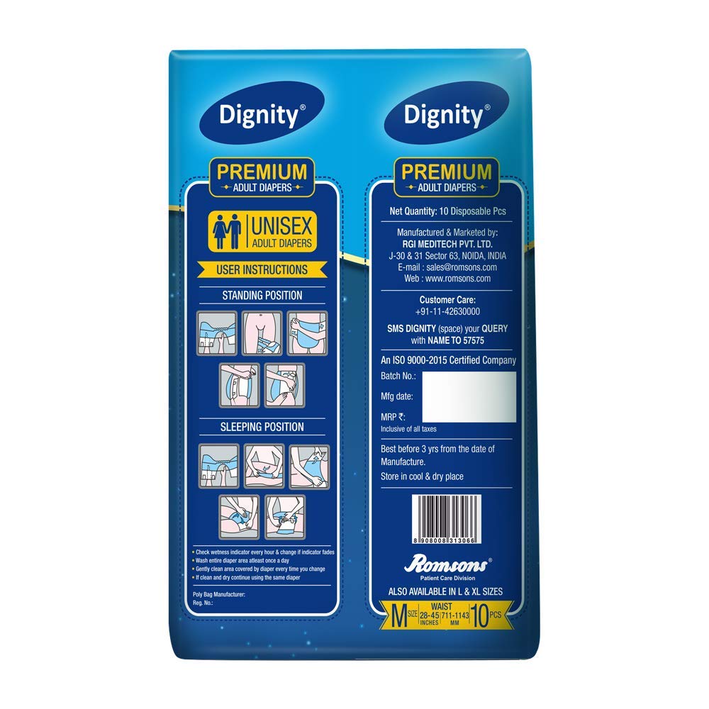 Dignity Premium Pull Up Adult Diapers Medium Large Waist Size 24 53 10 Pcs Pack Pack Of 1 10 Pcs Buy Online In Saint Vincent And The Grenadines At Saintvincent Desertcart Com Productid