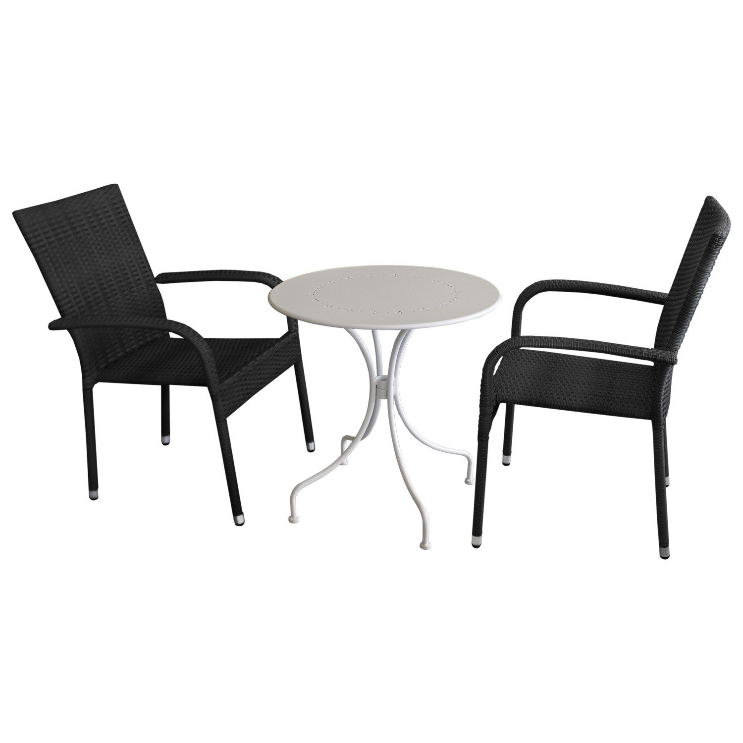 3tlg. Gartengarnitur Sitzgruppe Sitzgarnitur Bistrogarnitur Gartenmöbel