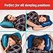 Inflatable Camping Pillow + Ultralight Stuff Bag + Screw Locking Carabiner for Hanging Lightweight Stuff - Excellent Choice for Camping, Travel, Go Bags, Hiking Essentials or Backpacking Gear (Blue)