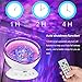 [Newest Design] Remote Control Ocean Wave Projector 12 LED &7 Colors Night Light with Built-in Mini Music Player for Living Room and Bedroom (White)