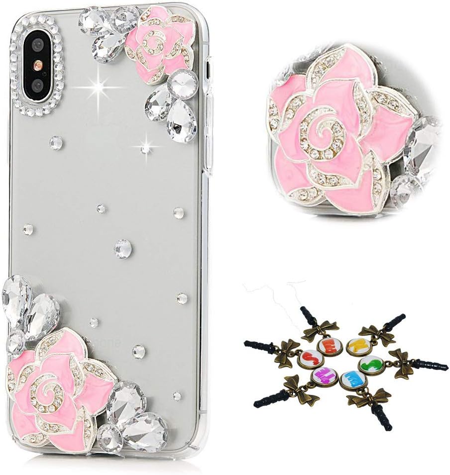 STENES Bling Case Compatible with Huawei P30 Pro - STYLISH - 3D Handmade Flowers Floral Design Protective Cover Compatible with Huawei P30 Pro 6.5 Inch 2019 - Pink