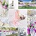 Whaline 30 Pack Ribbon Sticks Chromatic Silk Ribbon with Bells Fairy Stick Wish Wands for Wedding and Valentines Party (Pink)
