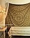 Popular Handicrafts d Kp714 Elephant Tapestry Wall Hanging Hippie Bohemian Mandala Wall Art With Metallic Shine tapestries (215x230cms) Gold on Black dye