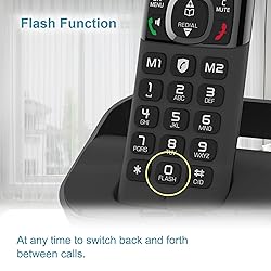 Hellobaby DECT 6.0 Cordless Phone with 2