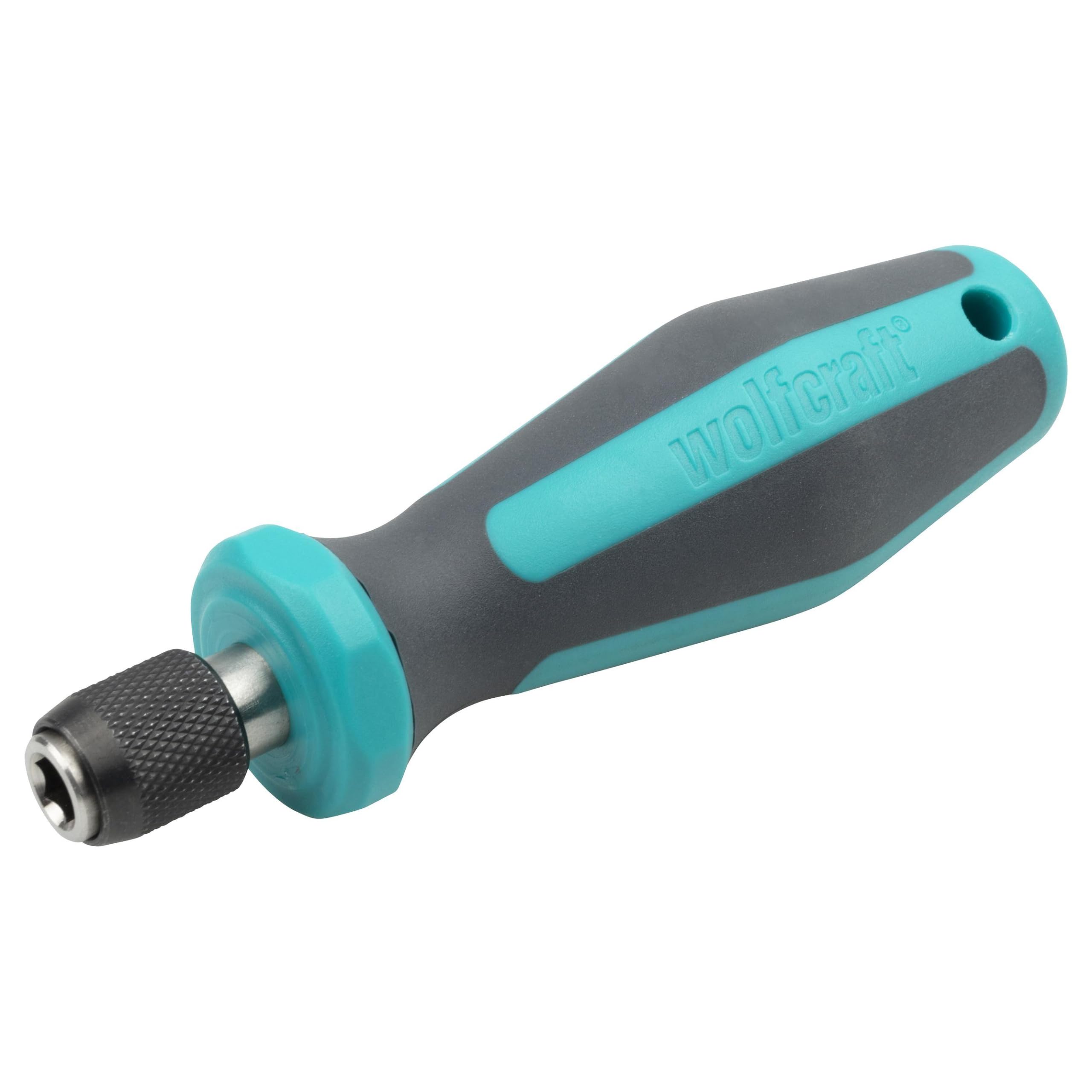 wolfcraft Hand Screwdriver with Bit Socket I 1240000 I for Ergonomic use