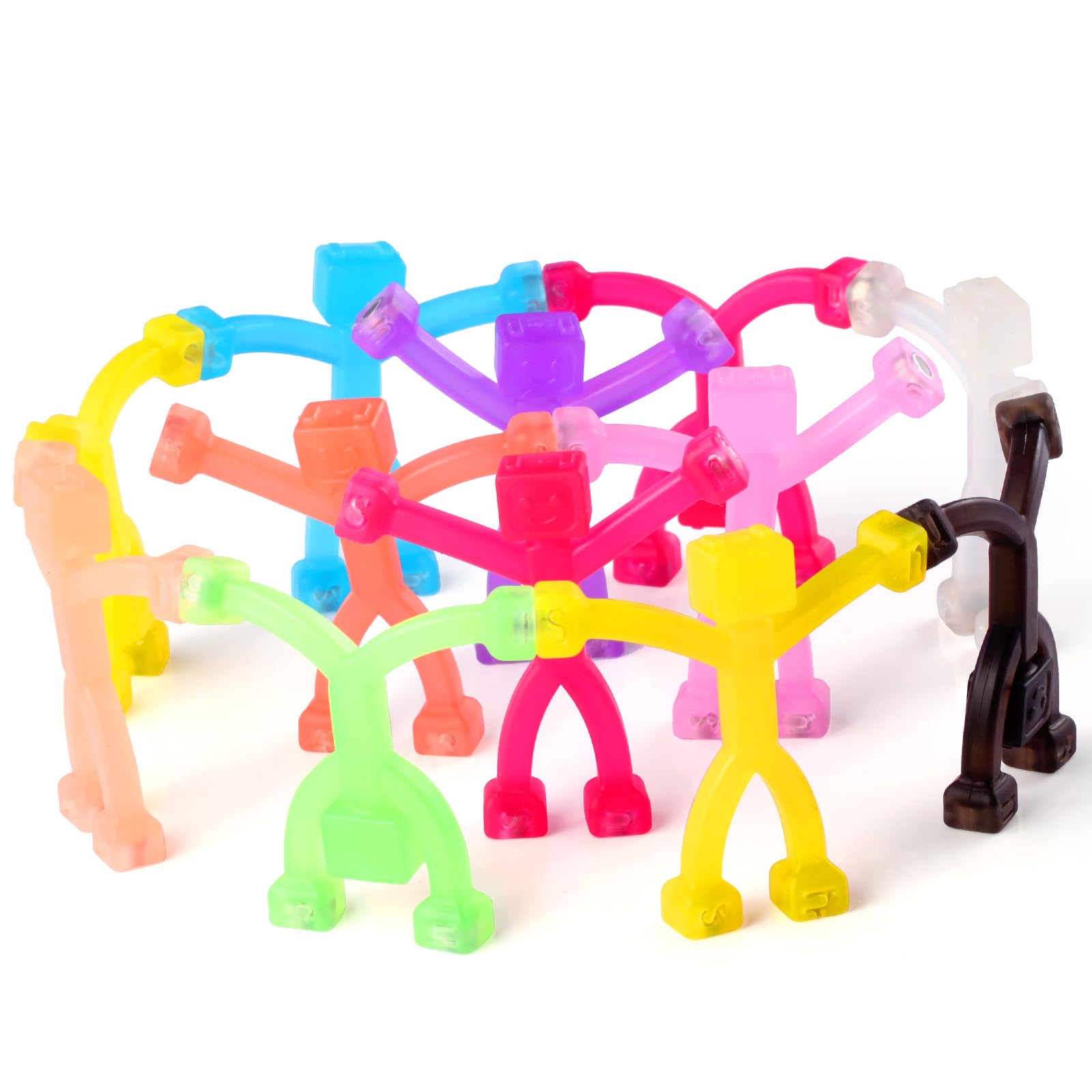 Easter Egg Fillers for Kids: 12Pcs Magnetic-People-Magnet-Men, Travel Toys for Kids, Cute Robot & Funny Magnets, School Party Favors Bulk, Small Toys for Classroom Prizes, Easter Egg Stuffers