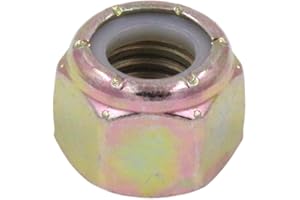 U-TURN FASTENERS, INC. 1/2-13 Grade 8 Nylock, NE Nylon Insert Hex Nut Lock Grade C Zinc Yellow - U-Turn (10 Pack)