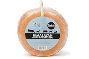 The Original Salt Company 100% Organic Himalayan Salt Lick Provides Essential Minerals for Your Horse/Livestock. This 4.4 lbs Natural Pink Salt Block on a Rope Supports Hydration/Digestion/Wellness.