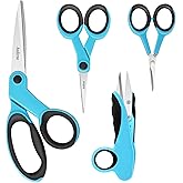 Asdirne Premium Sewing Scissors Bundle, Perfect Sewing Partners, Sharp and Durable, Comfortable Handle, Contains 9”Fabric Sci