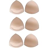 3 Pairs Triangle Shape Removable Sponge Bra Pad Breathable Push Up Bra Breast Insert Pads Breast Enhancers Shaper for Bikini