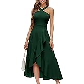 Bbonlinedress Halter Cocktail Women Dresses Prom Formal Wedding Guest Bridesmaid Ruffled Maxi Hi-Lo Evening Party 2026 Dress
