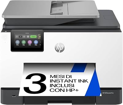OfficeJet Pro 9132e 404M5B, Stampante Multifunzione a Getto d'Inchiostro A4 a Colori, Fronte e Retro Automatico, 25 ppm, Wi-Fi, Smart, 3 Mesi di Inchiostro Instant Ink Inclusi, Grigia