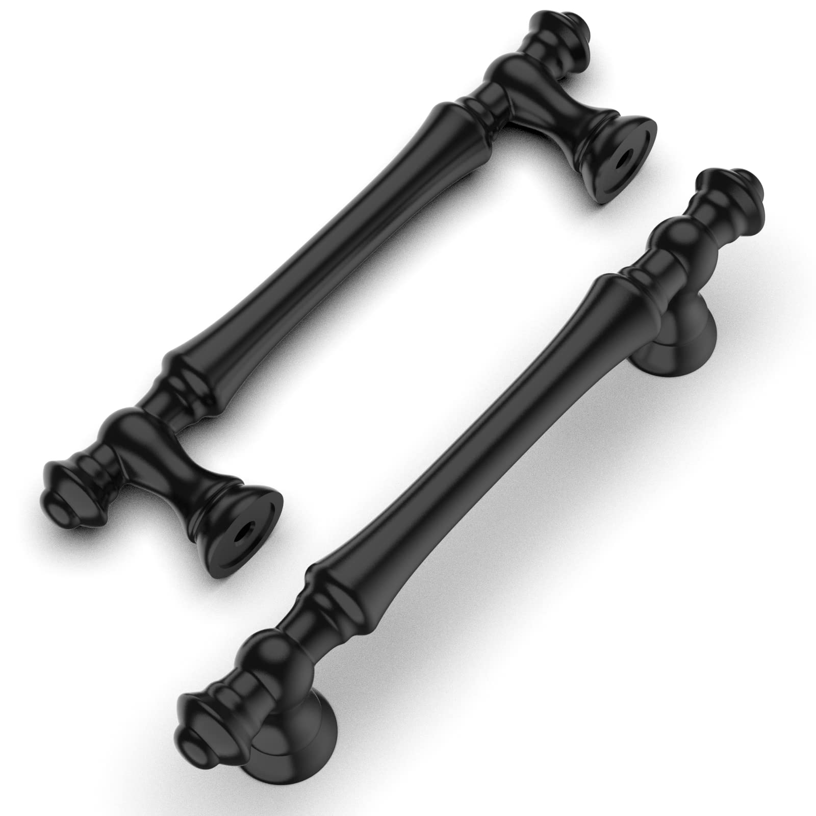 Amerdeco 10 Pieces Kitchen Handles 96 mm Black Cabinet Handles Door Handles Zinc Alloy Furniture Handle UK0017