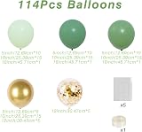 Balloon Garland Green and Gold Arch Kit 110Pcs Party Decor Baby Shower view 2
