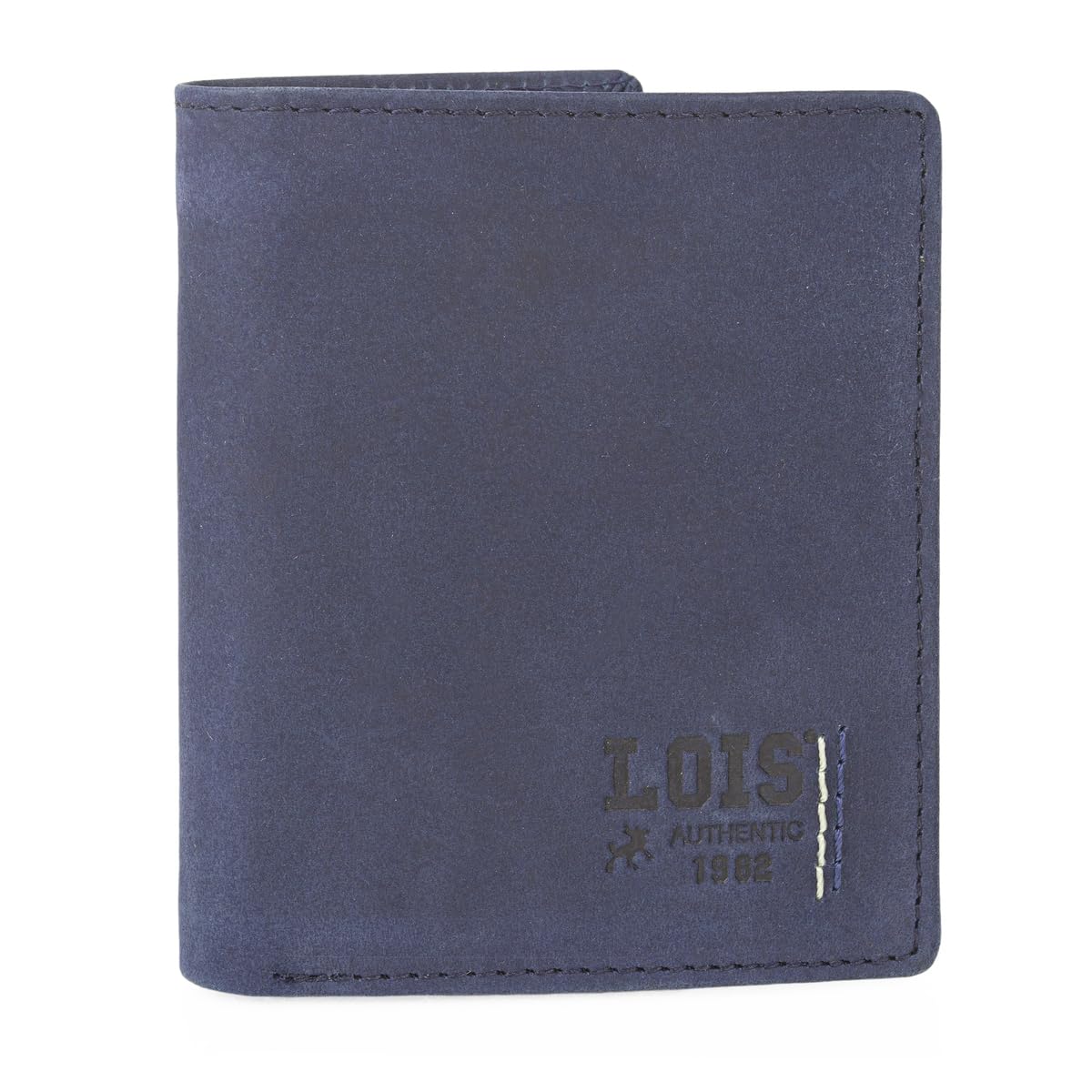 Lois - Wallets for Men Leather - Men's Wallet Brand Wallets for Men with Card Compartment - Men's Genuine Leather Purse with Zip - Wallet Card Holder Men, Navy