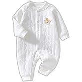 Ganwawo Newborn Baby Onesie Long Sleeve Cotton Warm Bodysuit Infant Boys and Girls Romper Clothes