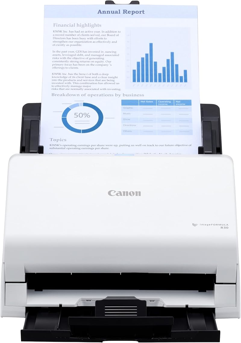 Canon imageFORMULA R30 Office Document Scanner Auto Document Feeder Duplex