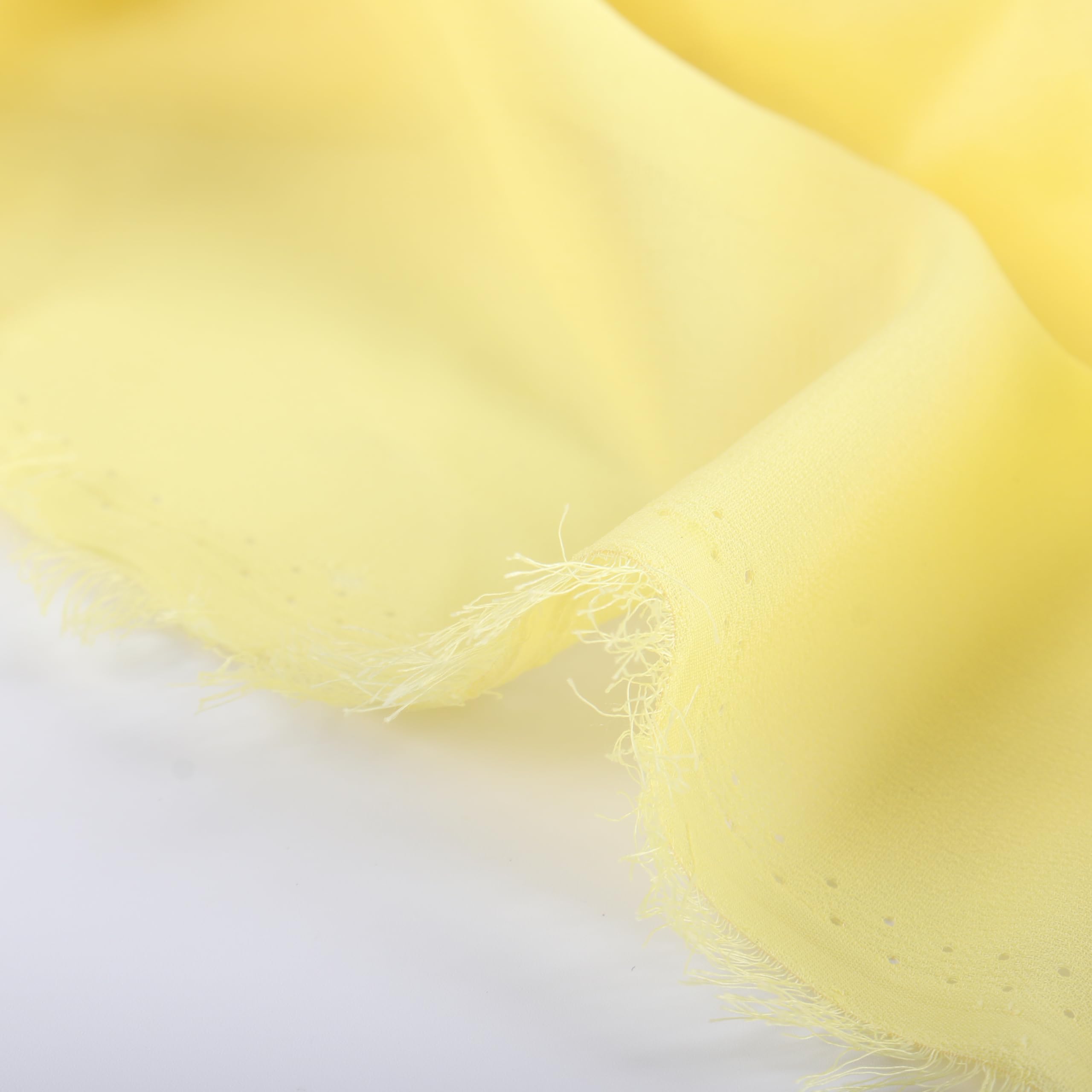 Photo 1 of DUOBAO 59"Wide Chiffon Fabric Yellow Sheer Fabric 15 Feet Lightweight Fabric Yellow Fabric for Wedding Party Birthday ?Yellow 5 Yards?