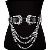 Dubulle Women Diamond Waist Belt with Shiny Rhinestone Crystal Sashes Chain Wedding Belt Bling Bridesmaid