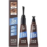 SACE LADY 24H Lock Eyebrow Gel, Waterproof Brow Gel Brown with Built-in Brush, Long-Lasting Natural Pigmented Eye Makeup for Women (01 Light Brown)