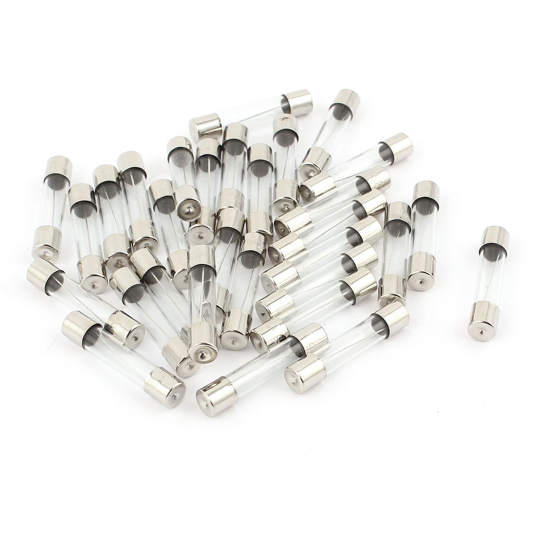 sourcingmap 30PCS 6x30mm 8A 250V Quick Blow Low Break Capacity Glass Tube Fuse