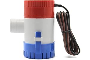 Ambuker 750GPH Bilge Pump 12V Marine Submersible Electric Rule Bilge Water Pump 3/4 Inch Hose Outlet for Boat RV Yacht Caravan