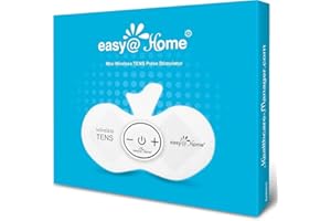 Easy@Home Rechargeable Compact Wireless TENS Unit - 510K Cleared, FSA Eligible Electric EMS Muscle Stimulator Pain Relief Therapy, Portable Pain Management Device EHE015