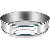 7.9" (20cm) 304 Stainless Steel Lab Sieve, 120 Mesh (0.125mm) Screen Sifter | 304 SS, &empty;7.9", Fine Grade, Stamped Frame, 120 Mesh(0.125mm) Stackable Screen Mesh Sifter for Fine Powder and Research