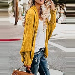 Ladies Sweaters Black 3/4 Sleeve Cardigan for Women