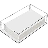 Fengzhe Acrylic Guest Towel Napkin Holder, Clear Bathroom Paper Hand Towels Storage Tray, Disposable Paper Towel Holder for Bathroom, Kitchen, Parties, Weddings, and Various Events .8.5''x4.9''x2.4''