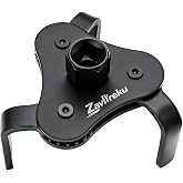 Zaviireku Oil Filter Wrench, Adjustable 3-Jaw Oil Filter Removal Tool | Universal 3-Jaw Oil Filter Wrench, Heavy Duty Adjustable Grip, Oil Filter Change Tool for Cars, Trucks &amp; SUVs