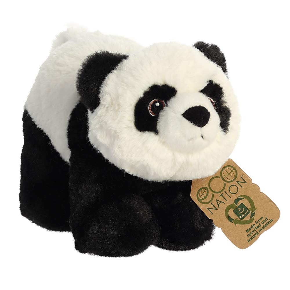 Aurora, 35012, Eco Nation, Panda, 9In, Soft Toy, Black & White, 23 cm